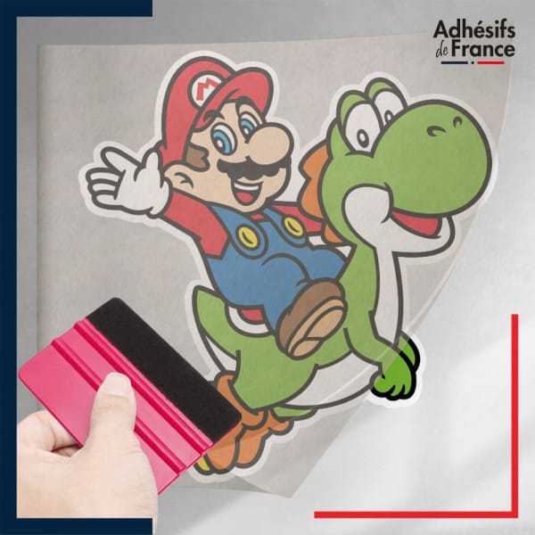 stickers sous film transfert Super Mario - Mario et Yoshi