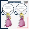 sticker sur plaque aluminium dibond ou panneau PVC Super Mario -  Princesse Peach