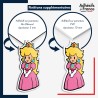 sticker sur plaque aluminium dibond ou panneau PVC Super Mario -  Paper Peach