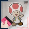 stickers sous film transfert Super Mario - Toad