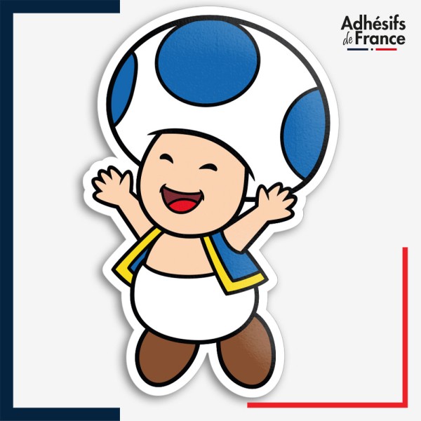 Sticker Super Mario - Toad bleu