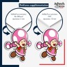 sticker sur plaque aluminium dibond ou panneau PVC Super Mario - Toadette