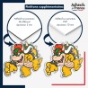 sticker sur plaque aluminium dibond ou panneau PVC Super Mario - Bowser