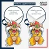 sticker sur plaque aluminium dibond ou panneau PVC Super Mario - Bowser bras croisés