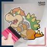 stickers sous film transfert Super Mario - Paper Bowser