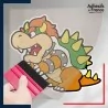 stickers sous film transfert Super Mario - Paper Bowser