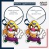 sticker sur plaque aluminium dibond ou panneau PVC Super Mario - Wario