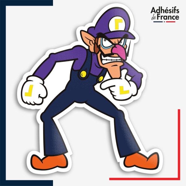 Sticker Super Mario - Waluigi