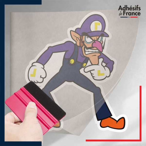 stickers sous film transfert Super Mario - Waluigi