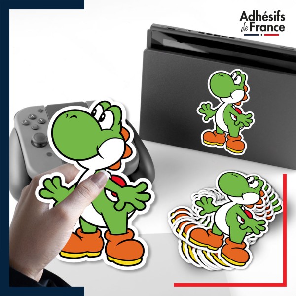 autocollant petit format Super Mario - Yoshi