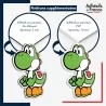 sticker sur plaque aluminium dibond ou panneau PVC Super Mario - Paper Yoshi