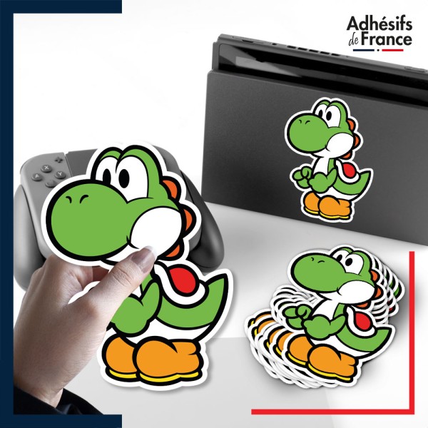 autocollant petit format Super Mario - Paper Yoshi