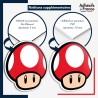 sticker sur plaque aluminium dibond ou panneau PVC Super Mario - Champignon