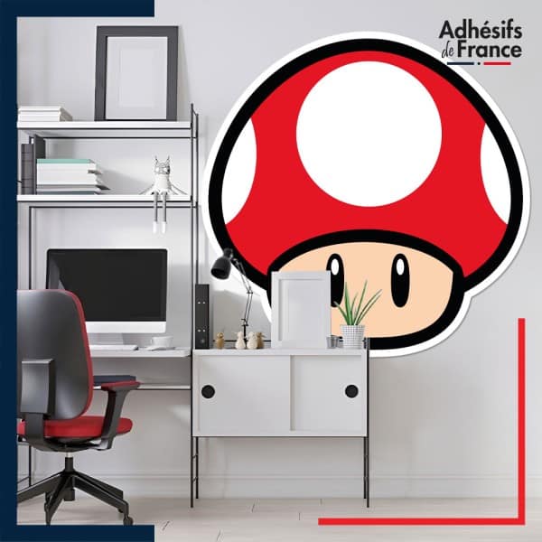 Adhésif grand format Super Mario - Champignon