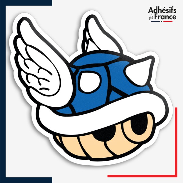 Sticker Super Mario - Carapace bleu