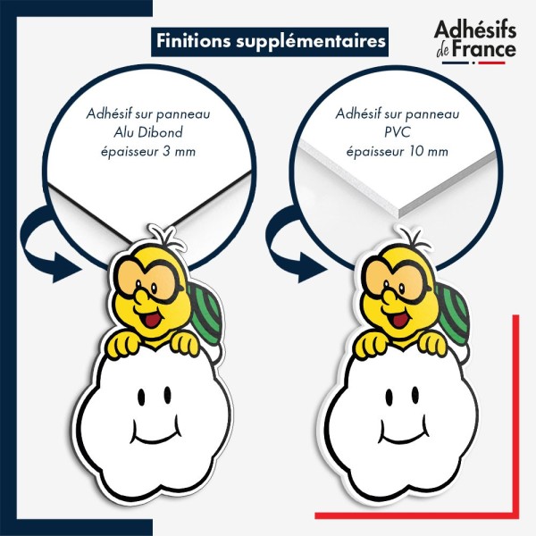 sticker sur plaque aluminium dibond ou panneau PVC Super Mario - Lakitu