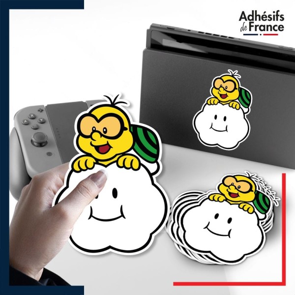 autocollant petit format Super Mario - Lakitu