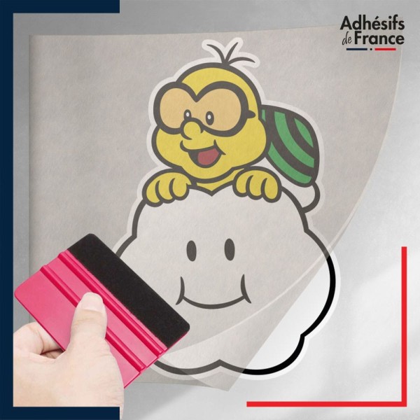 stickers sous film transfert Super Mario - Lakitu