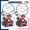 sticker sur plaque aluminium dibond ou panneau PVC Super Mario - Mario kart