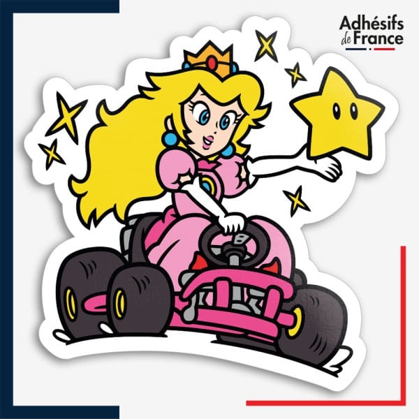 Sticker Super Mario - Peach Kart