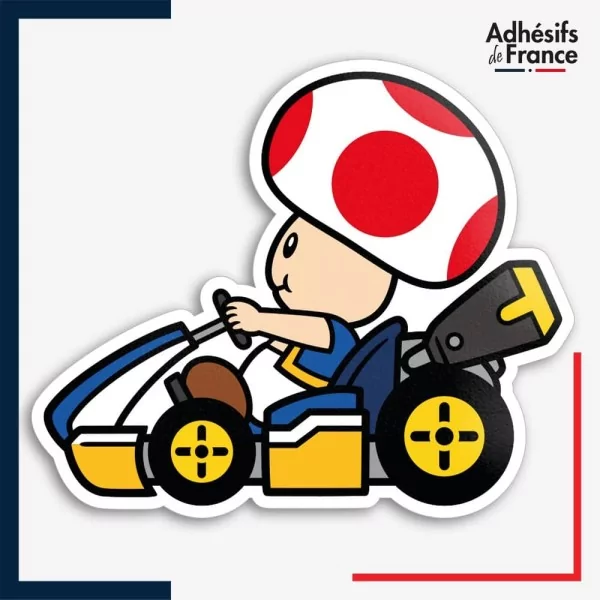 Sticker Super Mario - Toad kart