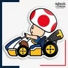 Sticker Super Mario - Toad kart
