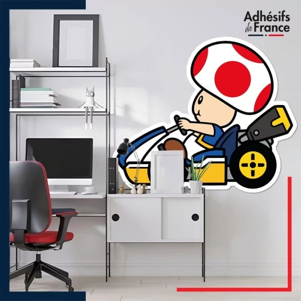 Adhésif grand format Super Mario - Toad kart