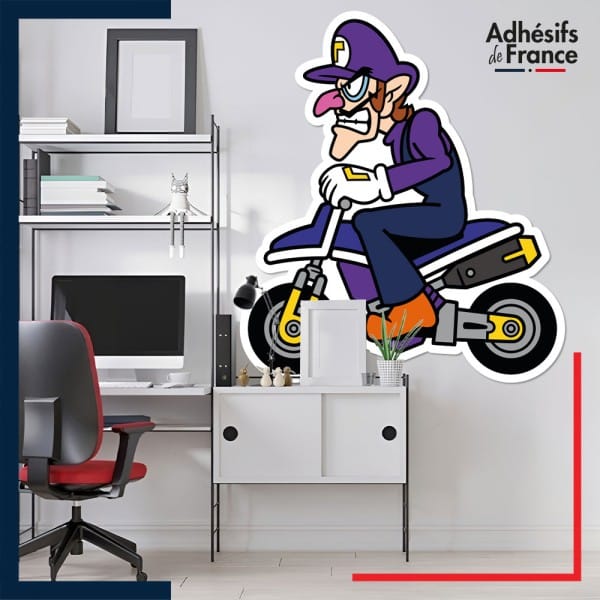 Adhésif grand format Super Mario - Waluigi Kart