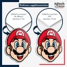 sticker sur plaque aluminium dibond ou panneau PVC Super Mario - Mario portrait