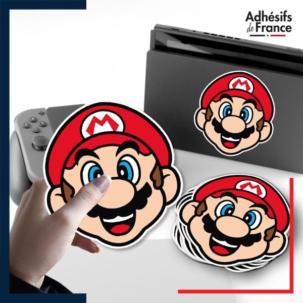 autocollant petit format Super Mario - Mario portrait
