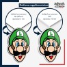 sticker sur plaque aluminium dibond ou panneau PVC Super Mario - Luigi portrait