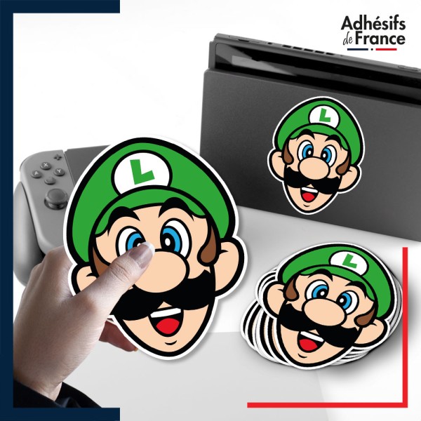 autocollant petit format Super Mario - Luigi portrait