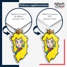 sticker sur plaque aluminium dibond ou panneau PVC Super Mario - Peach portrait