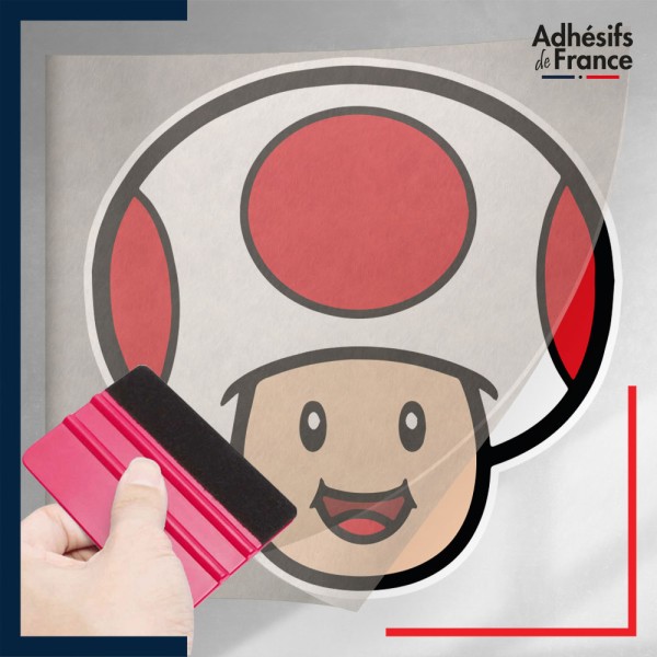 stickers sous film transfert Super Mario - Toad portrait