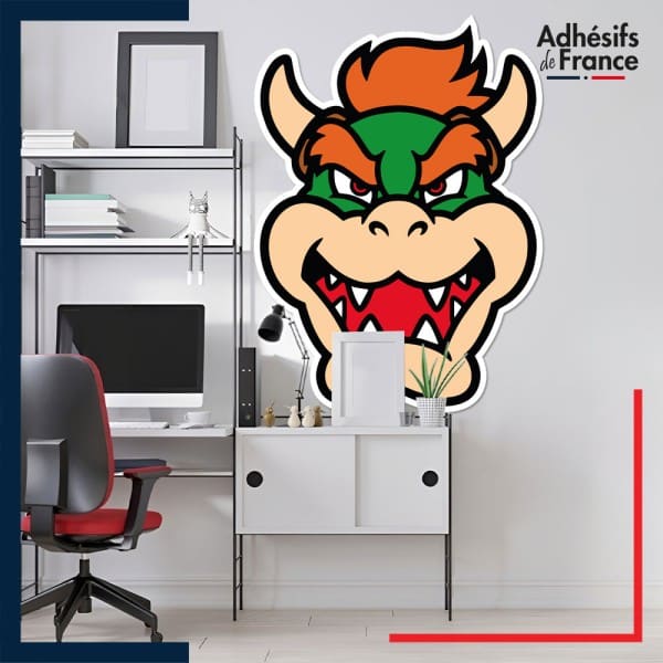 Adhésif grand format Super Mario - Bowser portrait