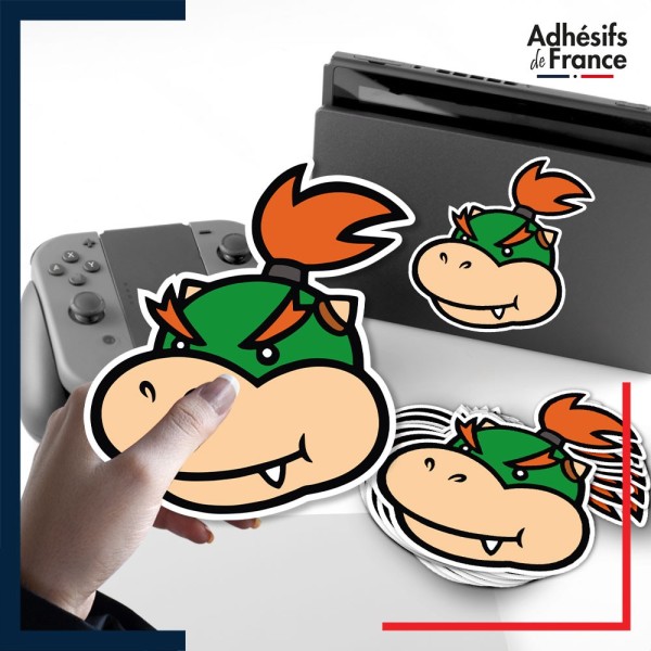 autocollant petit format Super Mario - Bébé Bowser portrait
