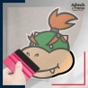 stickers sous film transfert Super Mario - Bébé Bowser portrait