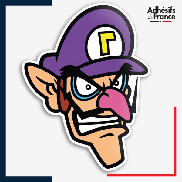 Sticker Super Mario - Waluigi portrait