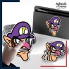 autocollant petit format Super Mario - Waluigi portrait