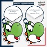 sticker sur plaque aluminium dibond ou panneau PVC Super Mario - Yoshi portrait