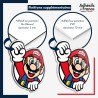 sticker sur plaque aluminium dibond ou panneau PVC Super Mario - Cadre Mario