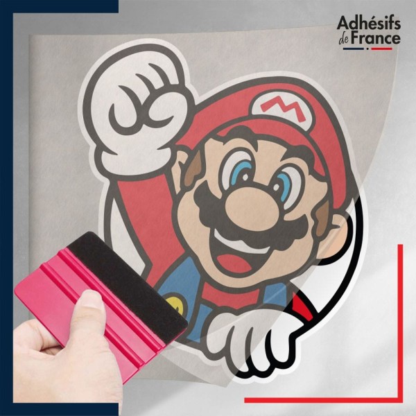 stickers sous film transfert Super Mario - Cadre Mario