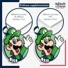 sticker sur plaque aluminium dibond ou panneau PVC Super Mario - Cadre Luigi