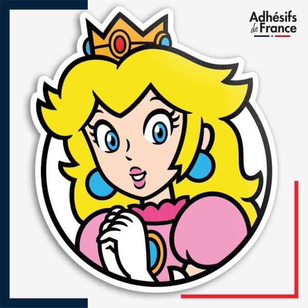 Sticker Super Mario - Cadre Peach