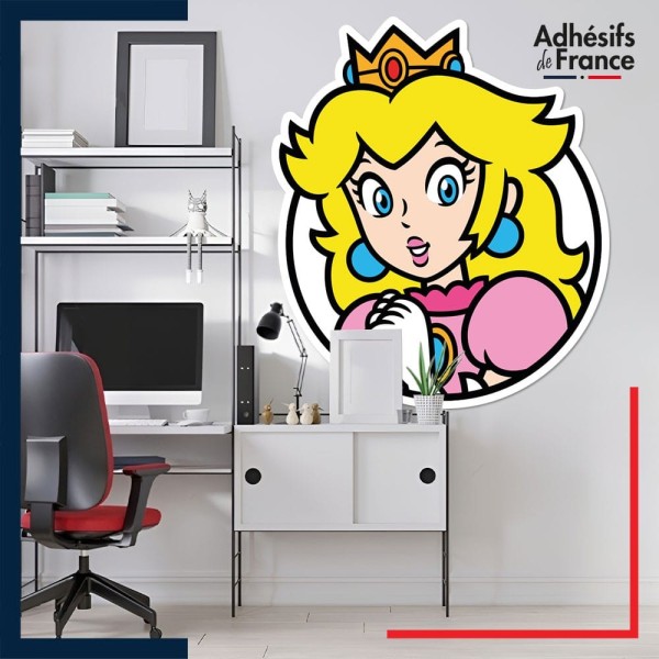 Adhésif grand format Super Mario -Cadre Peach