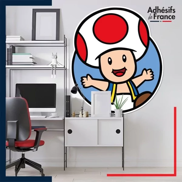 Adhésif grand format Super Mario -Cadre Toad