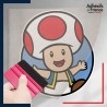 stickers sous film transfert Super Mario - Cadre Toad