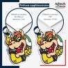 sticker sur plaque aluminium dibond ou panneau PVC Super Mario - Cadre Bowser