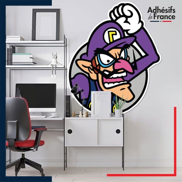 Adhésif grand format Super Mario - Cadre Waluigi