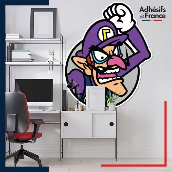 Adhésif grand format Super Mario - Cadre Waluigi